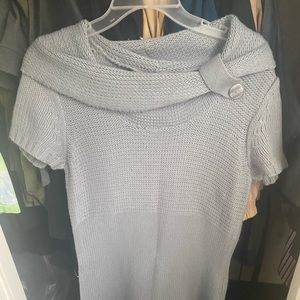 Gray sweater dress